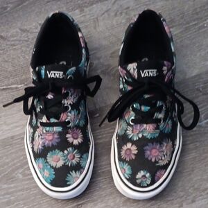 Vans Black Multicolor Floral Sneakers